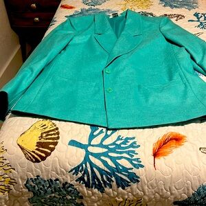 A green aqua lady dress Jacket size 16
